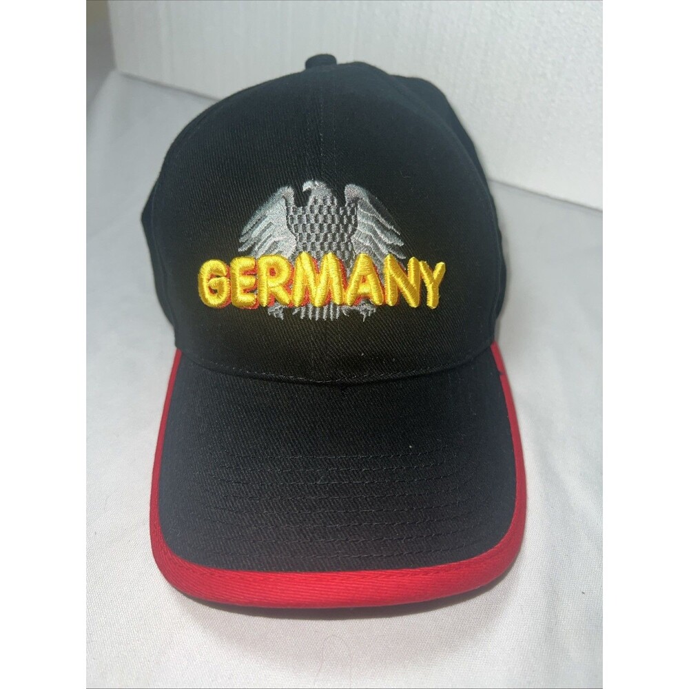 Germany Black Red Eagle Baseball Hat Ball Cap Embroidered Adjustable‎